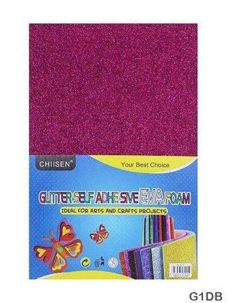 GLITTER FOAM SHEET (G1DP) W/S A4 D PINK 10PC