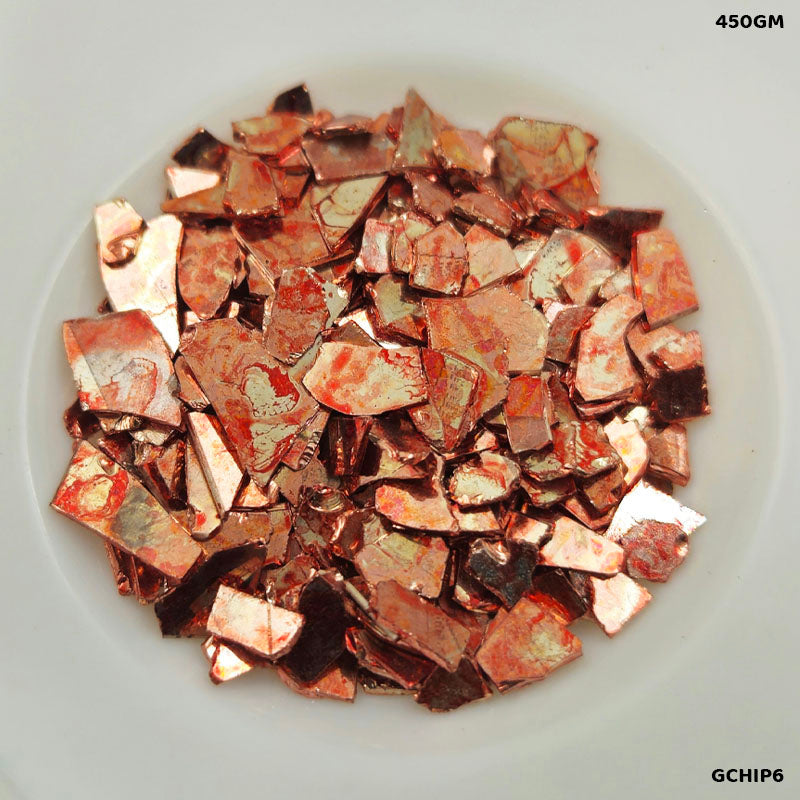 GCHIP6 GLASS CHIPS 450GM ROSE GOLD