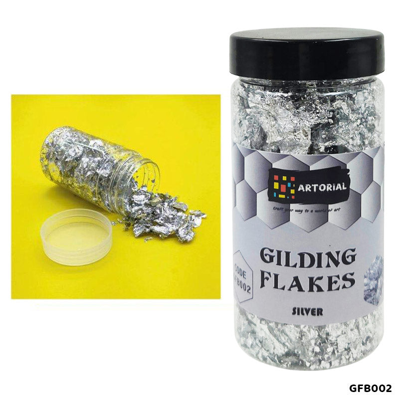 GILDING FLAKES BOTTLE SILVER GFB002