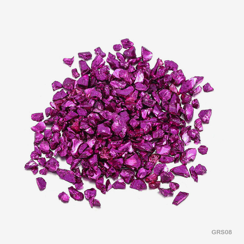 GRS08 GLASS METALLIC RESIN STONES 450GM