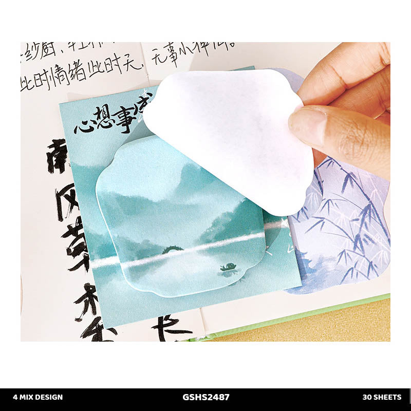 GSHS2487 LANDSCAPE PAINTING STICKY NOTE 30 SHEET