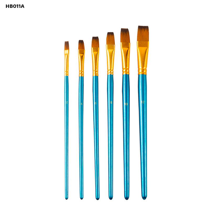 6PC PAINT BRUSH FLAT HB011A