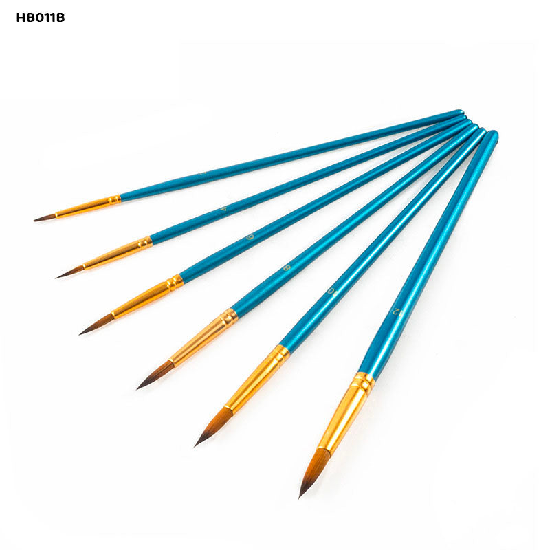 6PC PAINT BRUSH ROUND HB011B