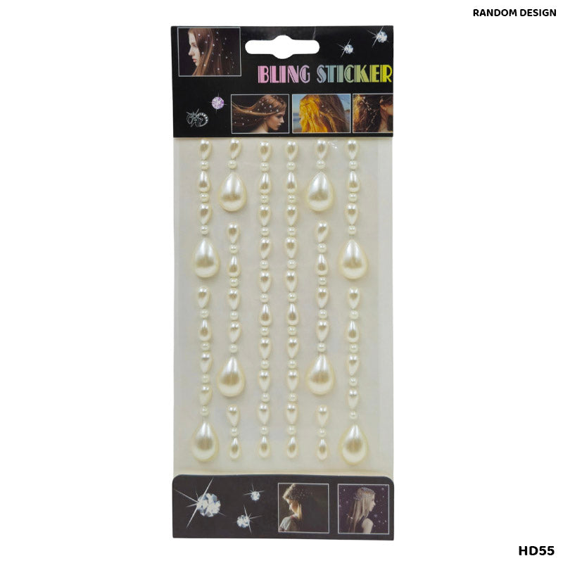 HD55 BLING STICKER STRIP n BIG FLOWER STICKER