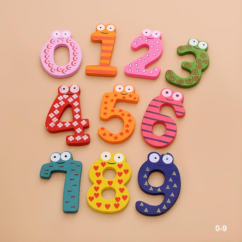 0-9 WOODEN MAGNET NUMBER
