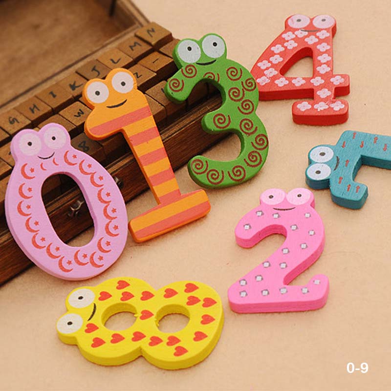 0-9 WOODEN MAGNET NUMBER