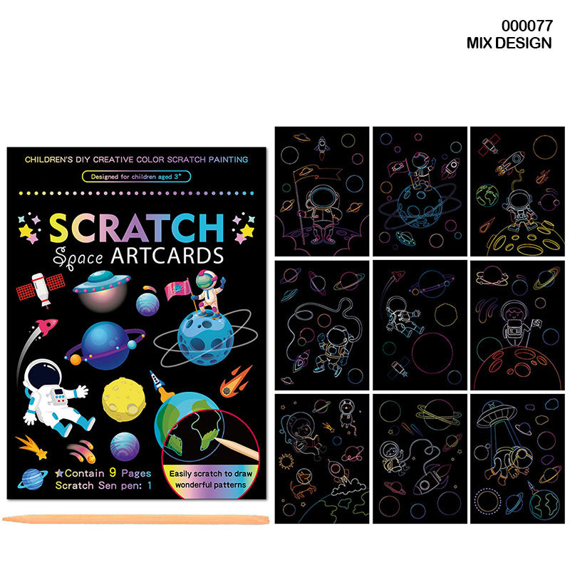 SCRATCH BOOK A5 9 SHEETS DESIGNED (000077)