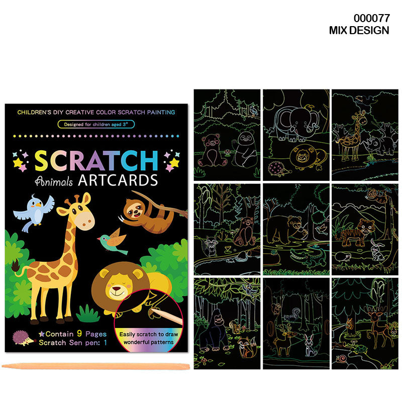 SCRATCH BOOK A5 9 SHEETS DESIGNED (000077)
