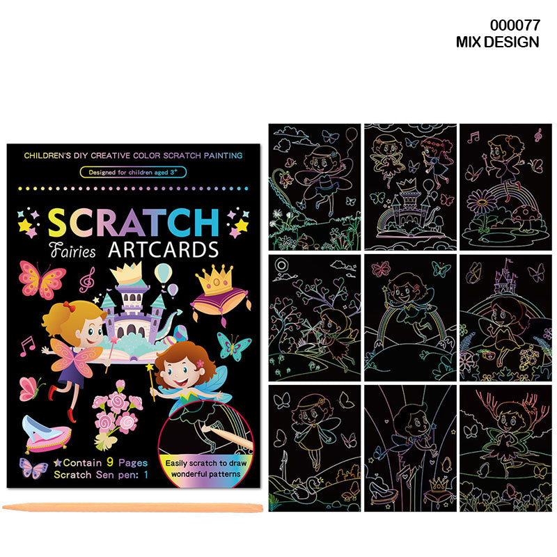SCRATCH BOOK A5 9 SHEETS DESIGNED (000077)