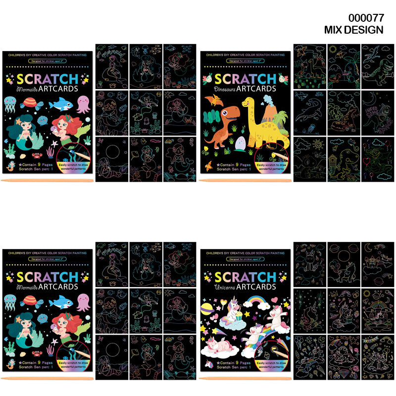 SCRATCH BOOK A5 9 SHEETS DESIGNED (000077)