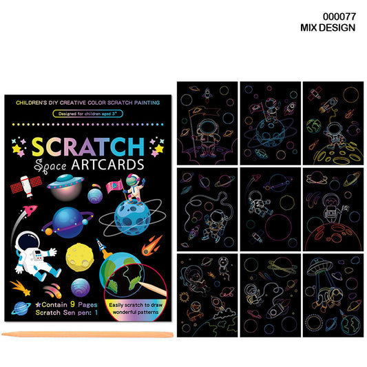 SCRATCH BOOK A5 9 SHEETS DESIGNED (000077)