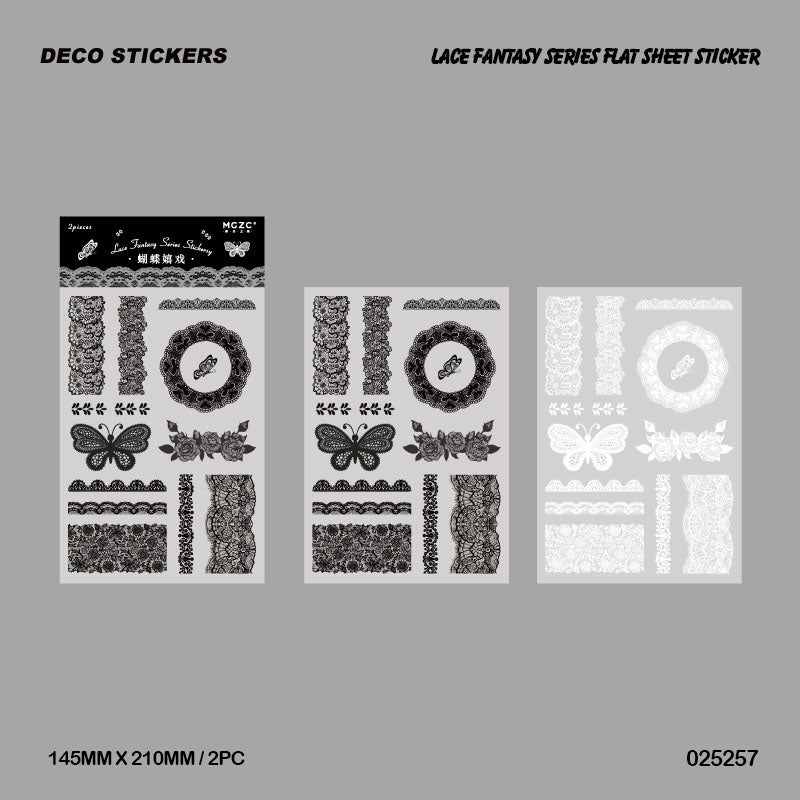 025257 LACE FANTASY SERIES STICKER SHEET 2PC