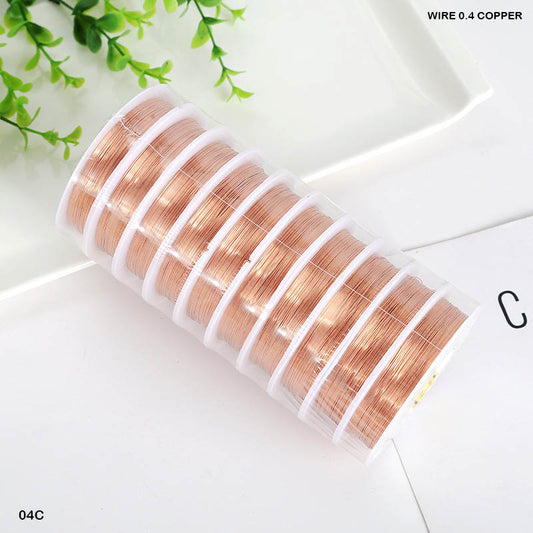 WIRE 0.4MM COPPER (10 ROLL) (04C)