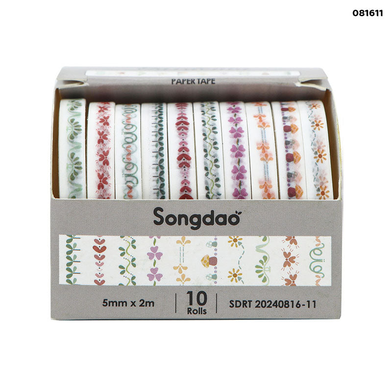 081611 5MM X 2M PRINTED TAPE 10PC PACK