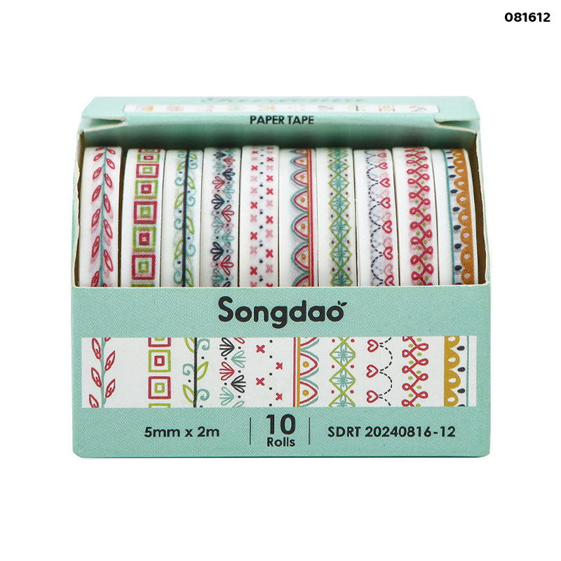 081612 5MM X 2M PRINTED TAPE 10PC PACK