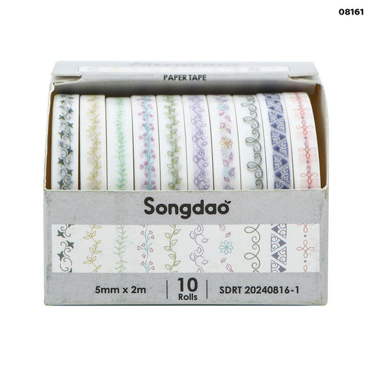 081612 5MM X 2M PRINTED TAPE 10PC PACK