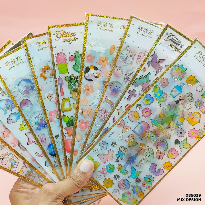 085039 GLITTER MAGIC LOVELY STICKER XY