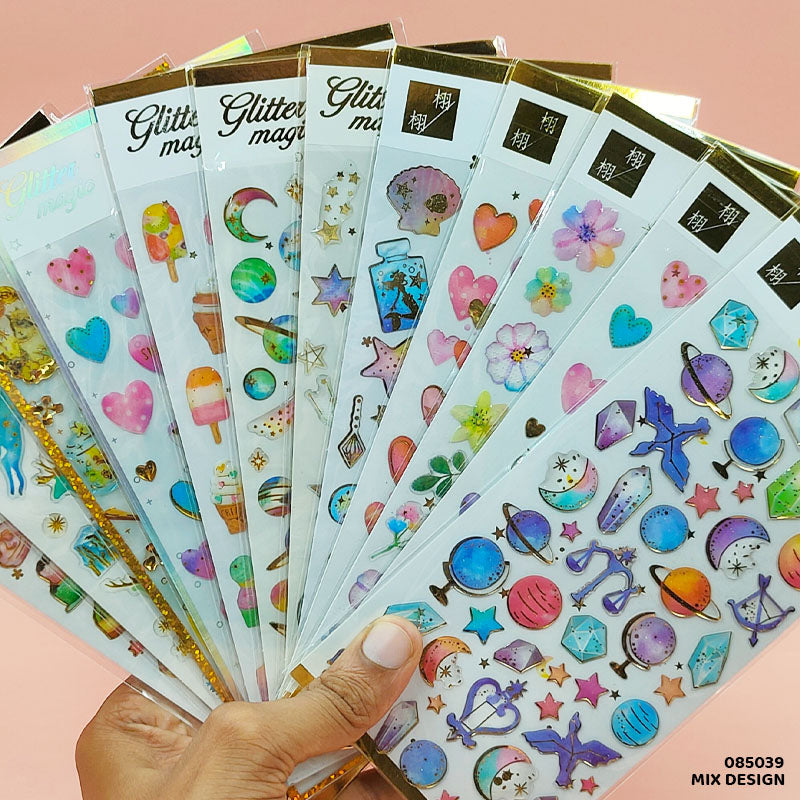 085039 GLITTER MAGIC LOVELY STICKER XY