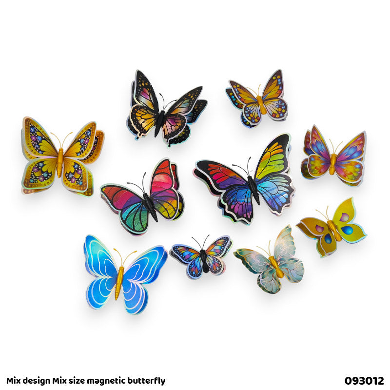 093012 12PC 3D BUTTERFLY MAGNETIC