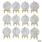 1010TZF MINI CANVAS AND EASEL PRINTED 4INCH ROUND