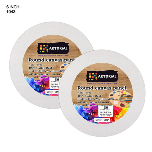 AO CANVAS BOARD ROUND  6 INCH (1043)
