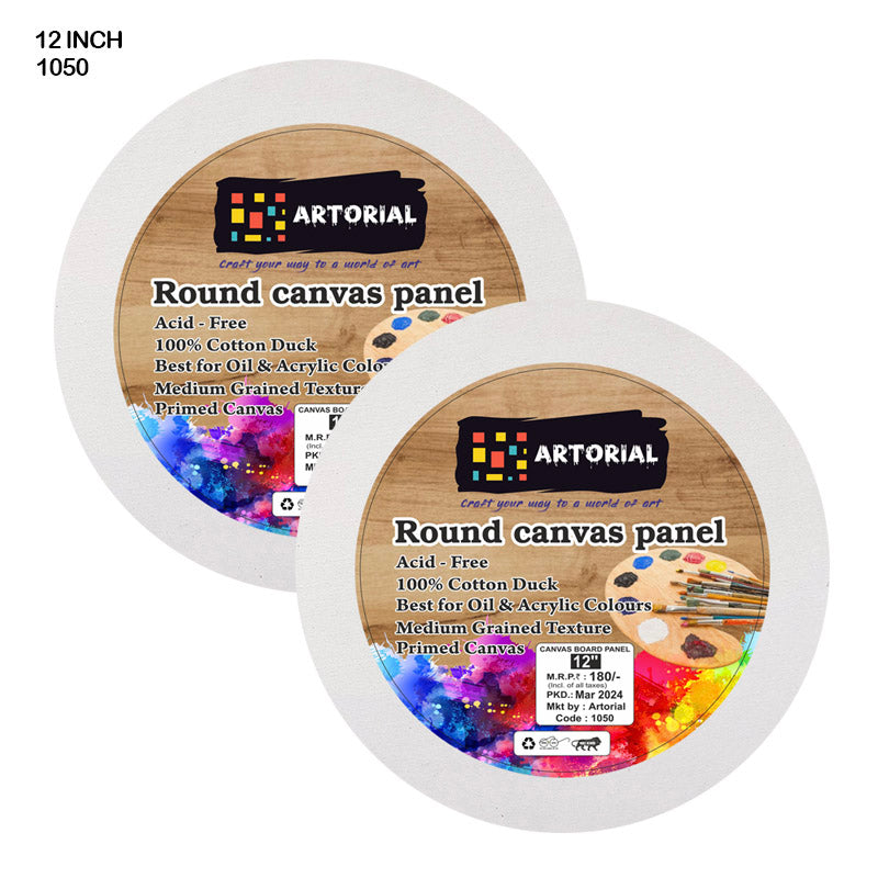 AO CANVAS BOARD ROUND 12 INCH (1050)