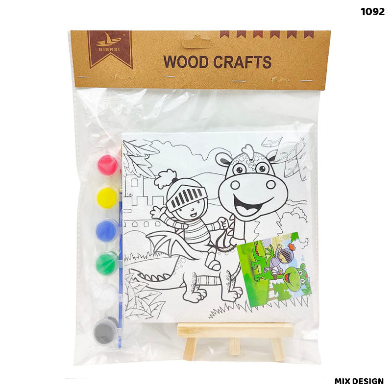 CANVAS BOARD WITH EASEL PRINTED 15X15CM (1092)