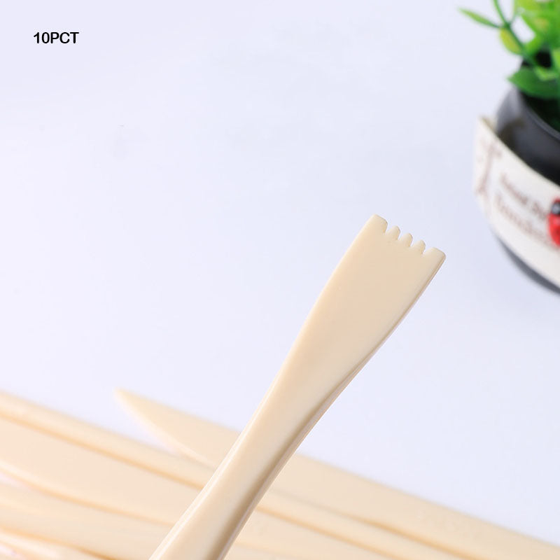10PC CLAY TOOL PLASTIC CREAM COLOR (10PCT)