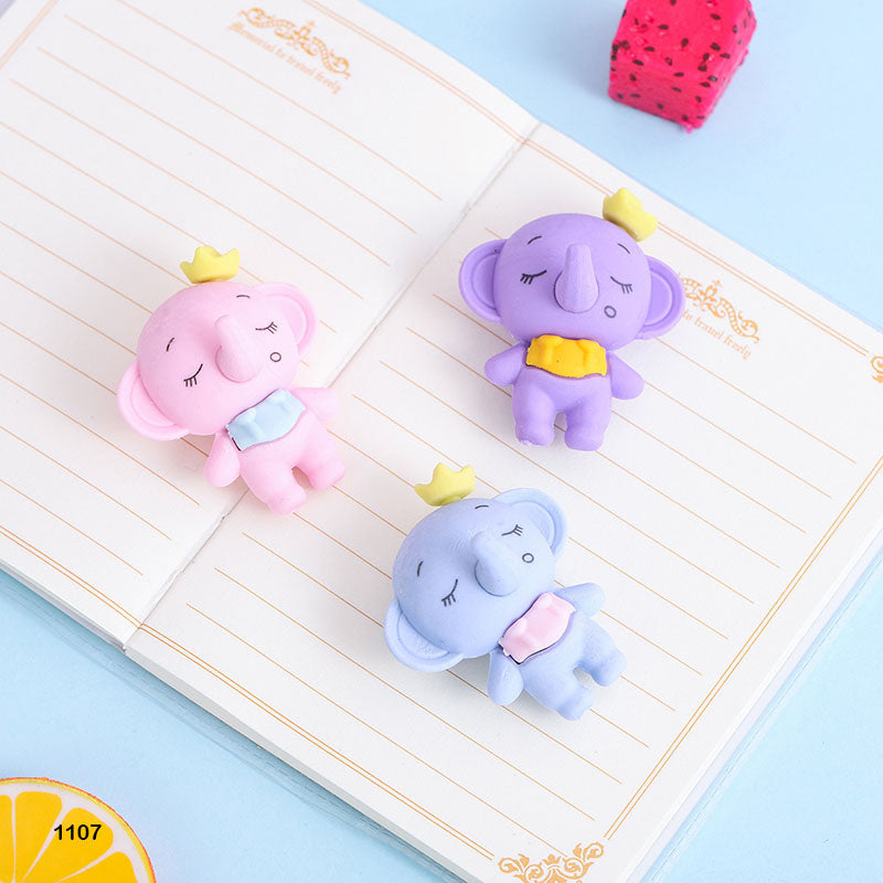 1107 CALF ELEPHANT ERASER 36PC