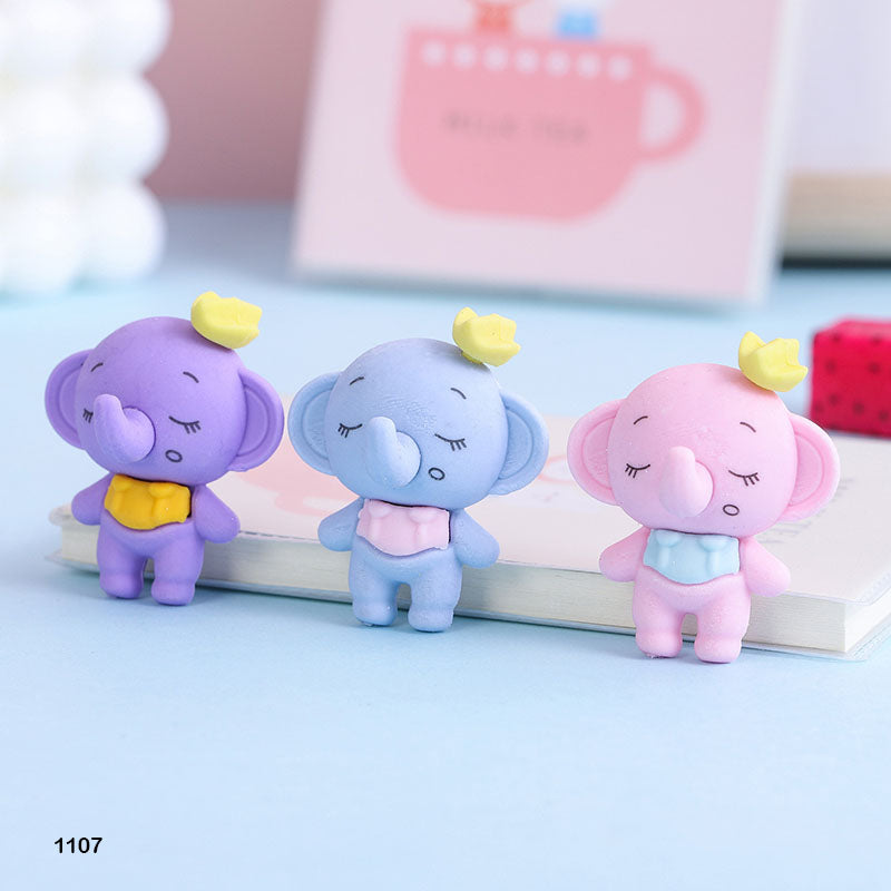 1107 CALF ELEPHANT ERASER 36PC