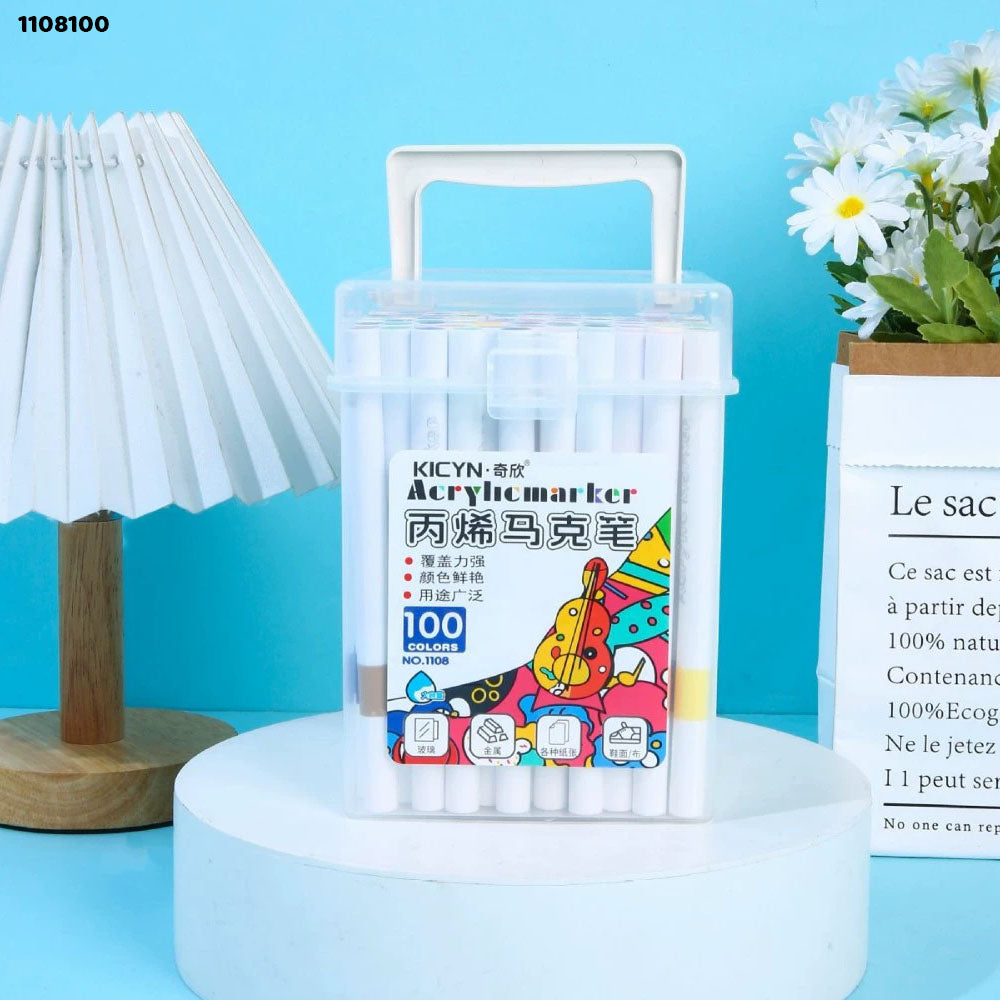 1108100 ACRYLIC MARKER 100 COLORS BOX
