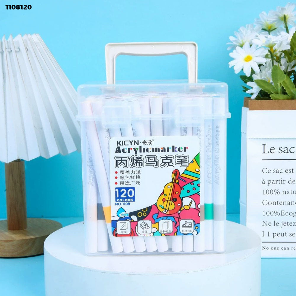1108120 ACRYLIC MARKER 120 COLORS BOX