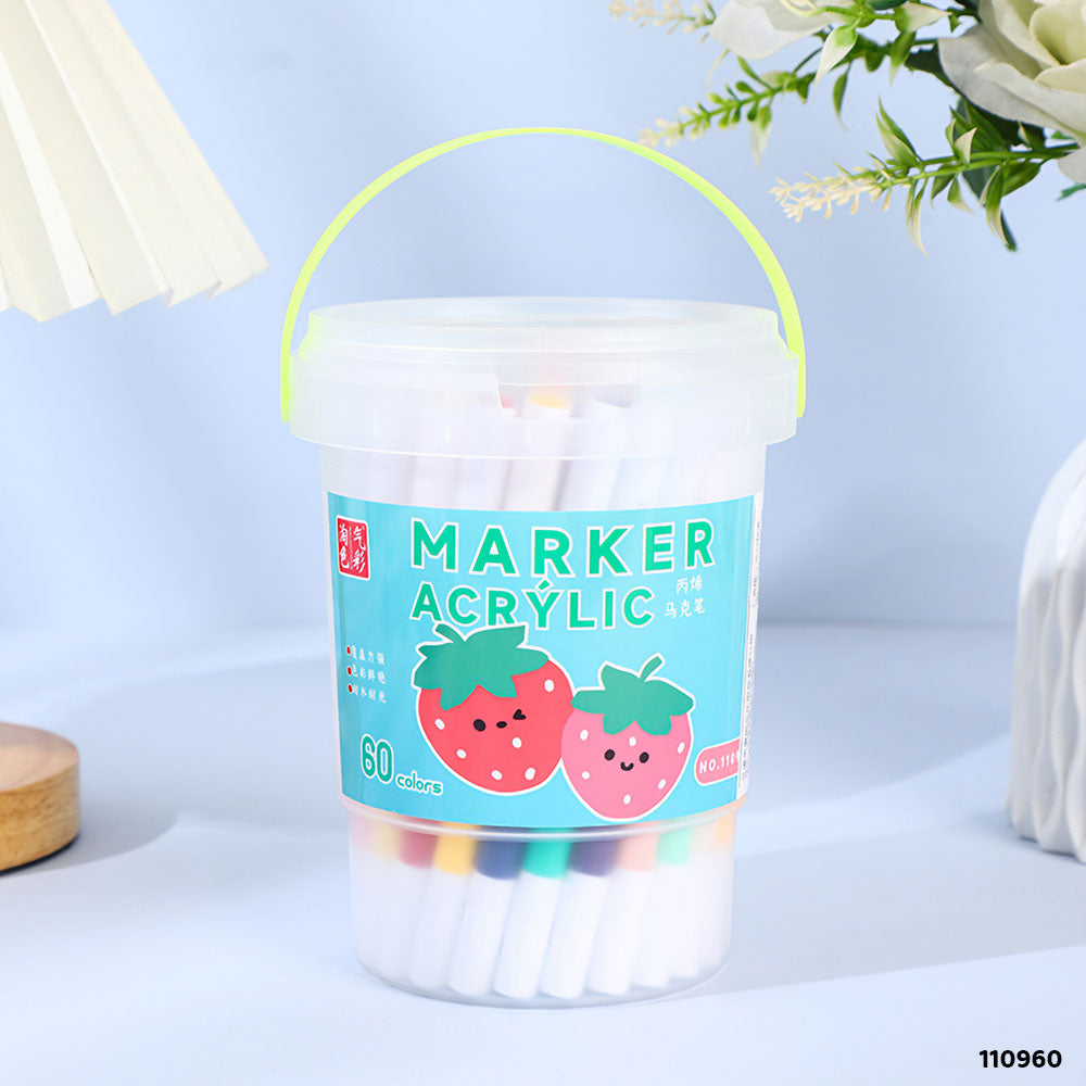 110960 ACRYLIC MARKER 60 COLORS BOX