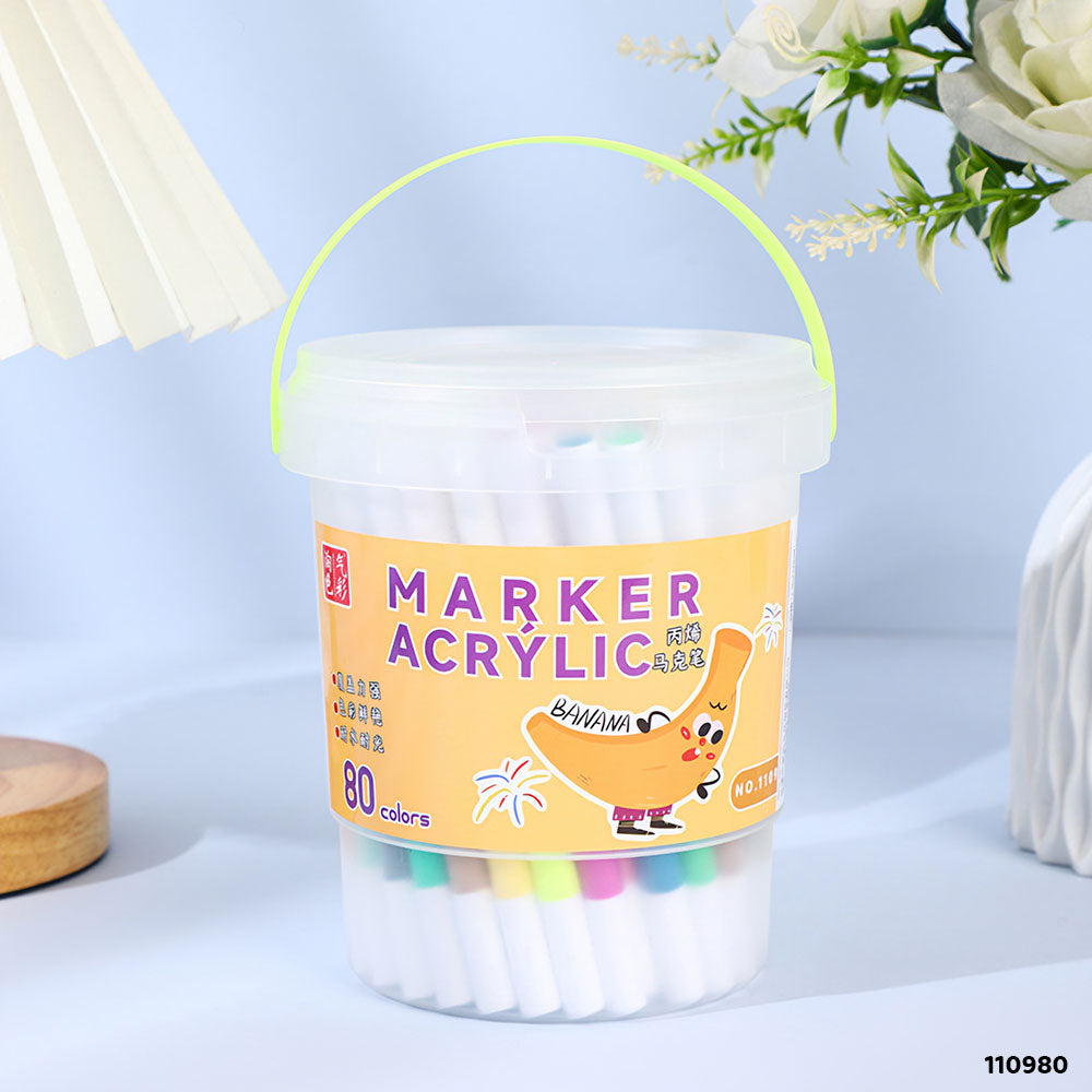 110980 ACRYLIC MARKER 80 COLORS BOX