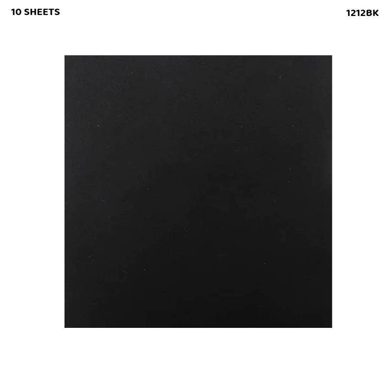 12X12 CARD STOCK BLACK 10 SHEETS (1212BK)