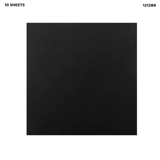 12X12 CARD STOCK BLACK 10 SHEETS (1212BK)