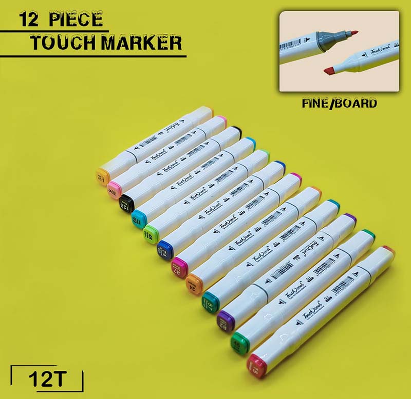 TOUCH COOL MARKER SET  12 COLOR BOX (12T)