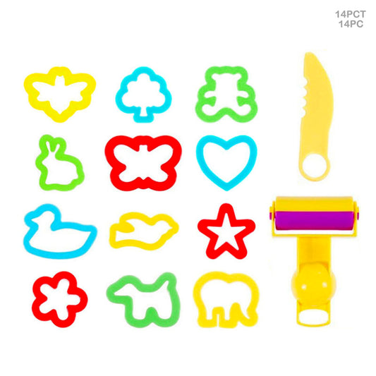 14PC PLASTIC CLAY n SAND TOOL (14PCT)