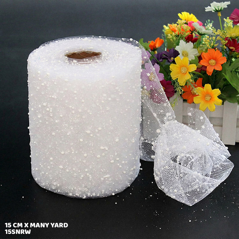 15SNRW WHITE SNOW ROLL 15 CM X MANY YARD