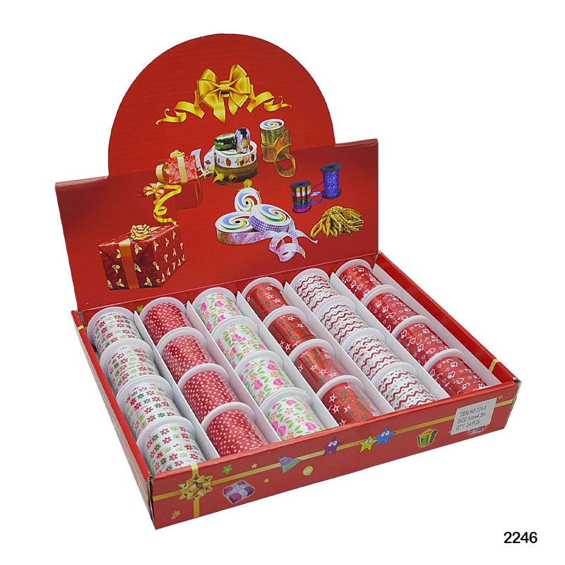 2246 RIBBON BOX PRINTED 24PC 1CmX4.5mtr