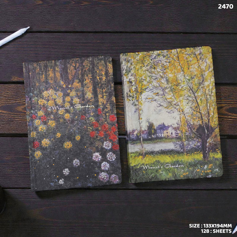 2470 SS MONETS GARDEN NOTEBOOK A5