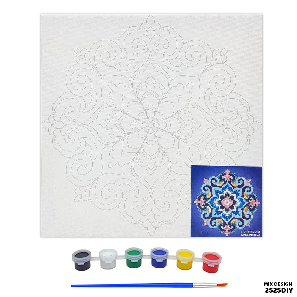 2525DIY CANVAS BOARD PREMARKED 25X25CM