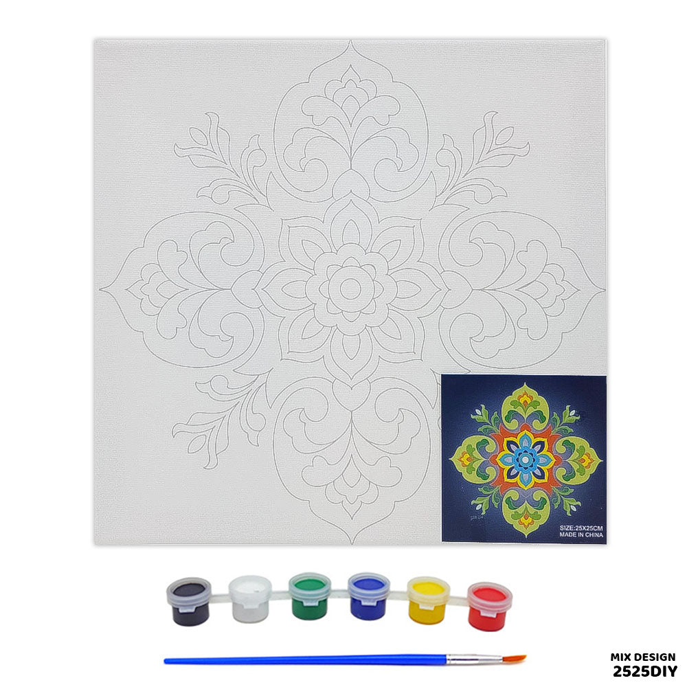 2525DIY CANVAS BOARD PREMARKED 25X25CM