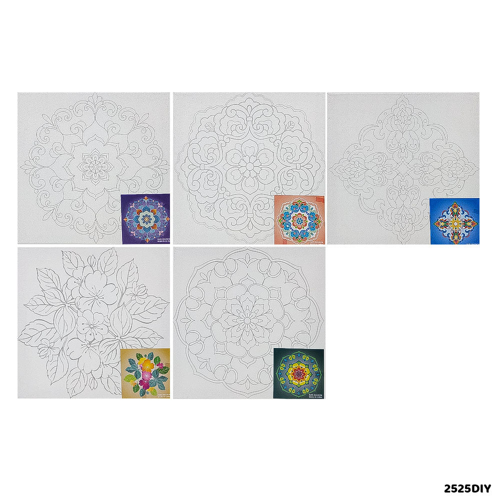 2525DIY CANVAS BOARD PREMARKED 25X25CM
