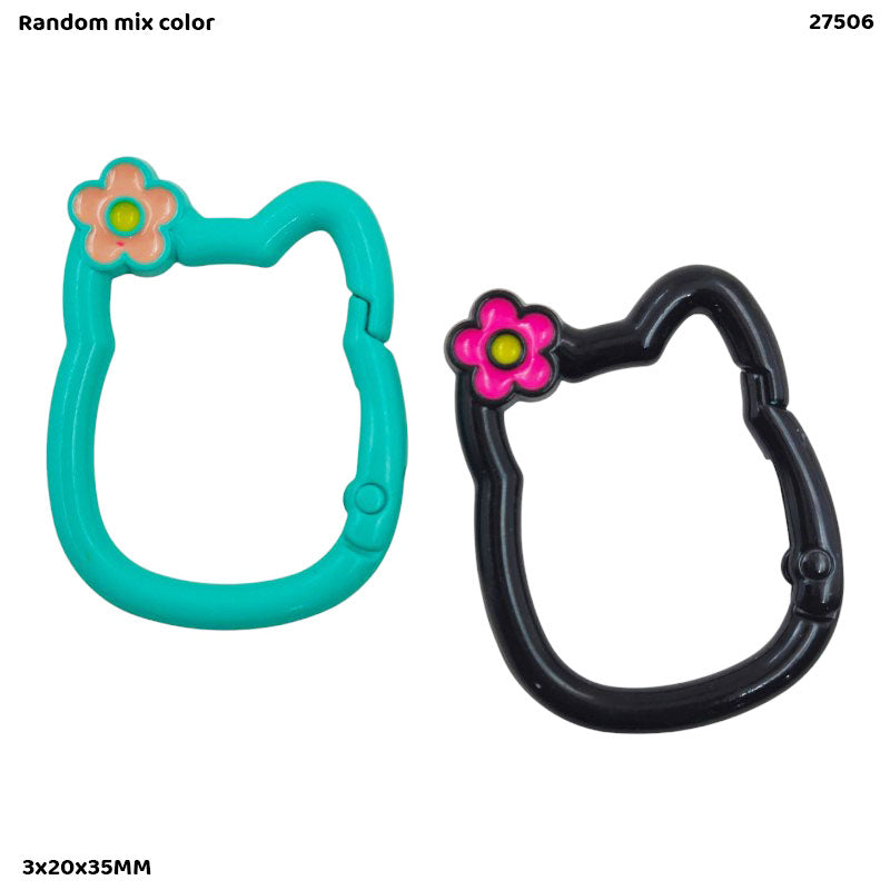 27506 KEY HOOK 2PC KITTY MULTI COLOR 3x20x35MM