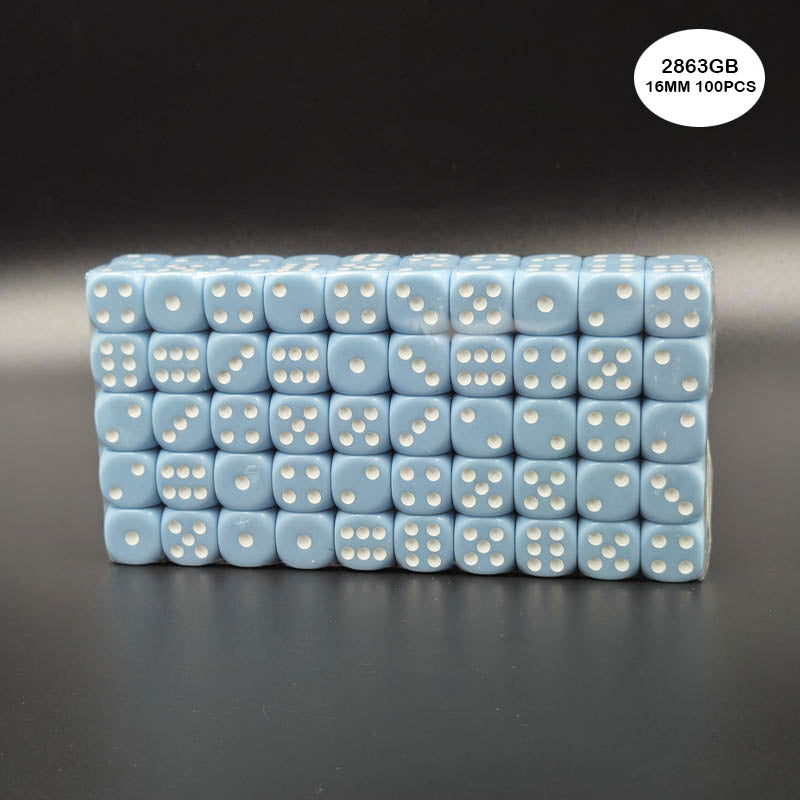 2863GB DICE GRAY BLUE 100PCS 16MM