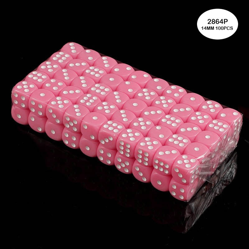 2864PL DICE PURPLE 100PCS 14MM O