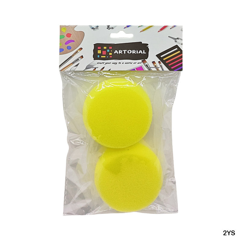 2PC ROUND YELLOW SPOUNGE (2YS)