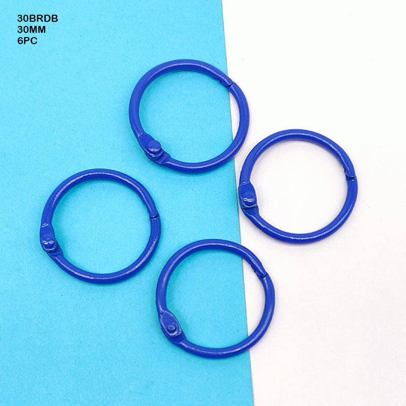 30MM BOOK BINDING D BLUE RING (6PC) (30BRDB)