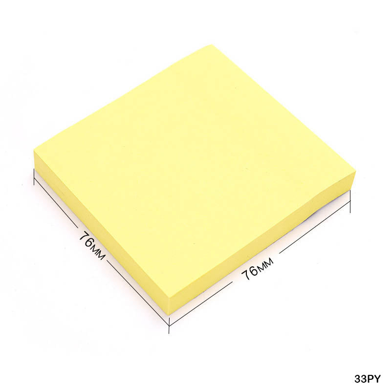 3X3 STICKY NOTES YELLOW CC (33PY)